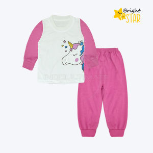 Baju Harian Bayi Setelan Baju Bayi Lengan Panjang + Celana Panjang Bayi BRIGHT STAR Baju Bayi 0-1 Tahun 1-2 Tahun SBJS-S015 Baju Tidur Bayi Atasan Kaos Bayi Pakaian Bayi Celana Panjang bayi Celana Bayi Perlengkapan Bayi Baru lahir