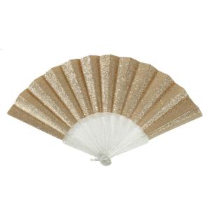 Shimmering Plastic Handheld Fan Sparkling Design Clear Ribs Folding Fan Ornament For Festives Event Outdoor Indoor Use