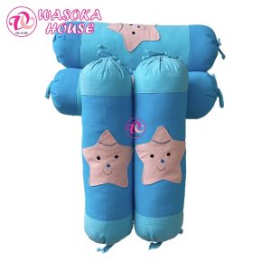 Cặp gối ôm cho bé 50cm vải cotton cara đắp hình sao nhiều màu dễ thương gối êm ái mềm mại phù hợp cho bé dưới 1 tuổi