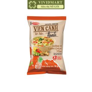 [GÓI LẺ] - ACECOOK - Viên canh ăn liền Kanli 2 vị: Canh chua tôm Canh khoai mỡ nấu tôm Viên canh Kanli ăn liền (10g/gói)