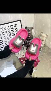 [Free Shipping] Eva Slippers For Women Rabbit Design Suitable For All Seasons Metallic Color Thick Sole And Non-Slip For Summer Wear
