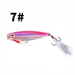 1Pcs 7g/10g/15g/20g Laser Jigging Lead 3D Eyes Metal Jig Slow Jigging/Trolling Metal Spoon Fishing Lure
