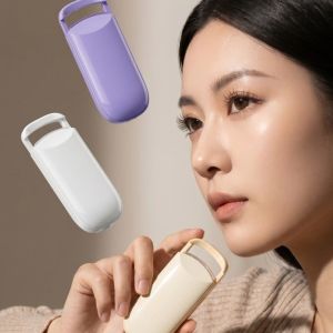 TEWUB Handheld Electric Eyelash Curler Simple Control USB Charging Lash Shaping Tool Portable Lightweight Long Lasting Heated Lash Curling Tool Daily Use