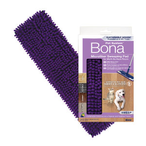 BONA Pet System Microfiber Mop – 3-in-1 Floor Cleaning Tool | Adjustable Handle | Extra-Large Mop Head | Washable Pads | Safe for Hardwood Tile Vinyl Laminate | Traps Pet Hair & Eliminates Odors