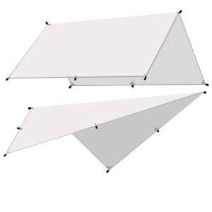 ฟลายชีทตั้งแคมป์กันน้ำ ผ้าใบกันน้ำเบาตั้งแคมป์กันสาดกันสาดเดินทางกลางแจ้งกันน้ำตั้งแคมป์ม่านบังแดดเปลญวนหลญวน UV50