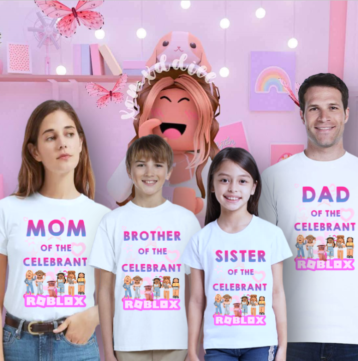FAMILY ROBLOX GIRL DESIGN THEME BIRTHDAY KIDS AND