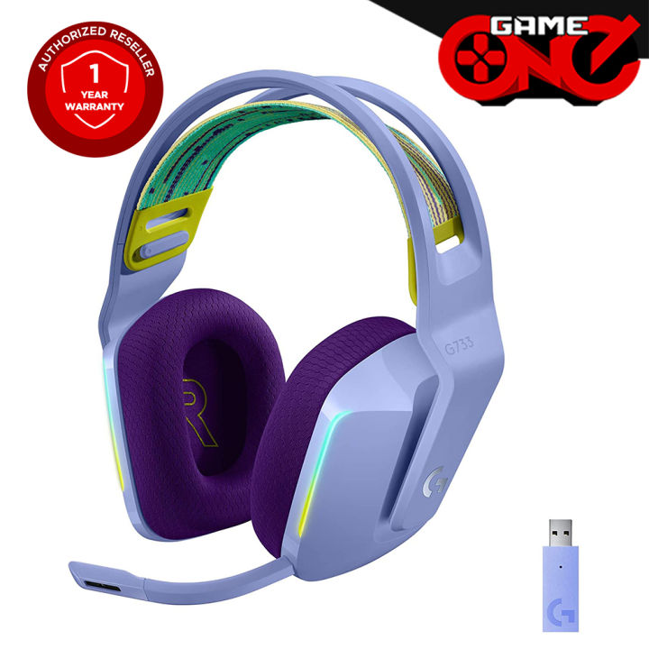 Logitech G733 Lightweight Wireless RGB Gaming Headset [Lilac