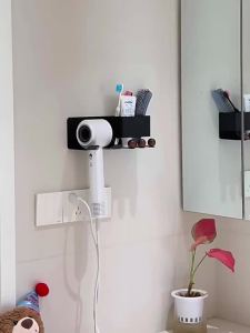 AE Vintage-style hair dryer holder no-drill wall-mounted storage rack for bathroom toilet and washbasin
