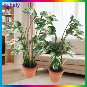 xuhaiy บ้านตุ๊กตา1 12จำลองสัตว์ประหลาดพืชสีเขียวกระถางบ้านตุ๊กตาตกแต่งสวนบอนไซจำลองภูมิทัศน์ขนาดเล็ก