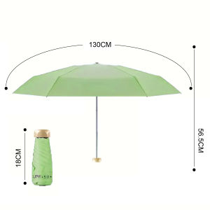 Mini Compact Umbrella Anti Sun UV UPF>50+ with Flat Handle Suncreeen Protection Parasol / Payung Kecil Mudah Lipat