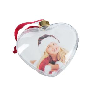 CGGUE Creative 1 pcs with Hanging String DIY Creative Shape Crafts Transparent Ball New Year Gifts Christmas Tree Ornaments Photo Frame