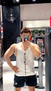 Áo ba lỗ GYM UP vải thun lạnh siêu mịn thoáng mát thấm hút tốt co giãn 4 chiều ba lỗ nam thể hình tập gym tôn dáng