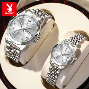 PLAYBOY Watch For Couple Waterproof Original Stainless Steel Perfume Wristwatch Anniversary Gift