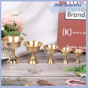 Ditur Multi-Size Golden Copper Alloy Candle Holder Candlestick Candelabrum Home Decor