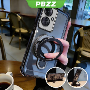 Ốp lưng PBZZ cho điện thoại OPPO Reno 11f Reno11 F 11 F F25 Pro A79 5G ốp mềm chống sốc thiết kế mới kiểu dáng đẹp có túi khí trong suốt màu hồng dễ thương có giá đỡ dành cho các bạn nữ mã sản phẩm SJUZJ02.