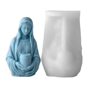 Flexible Reusable Silicone Mold with Intricate Sculpture Design Suitable for Artistic Creations and Projects