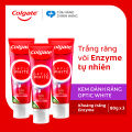 Bộ 3 Kem Đánh Răng Colgate trắng răng Optic White hương đào từ enzyme tự nhiên 80g/tuýp. 