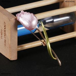[COD] WEICHENG CAT AYUYTDB New Tulip Brooches For Women Flower Wedding Office Party Brooch Pins Gift