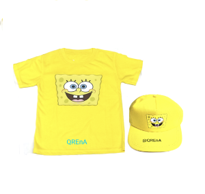 Custom Set Kaos Topi Anak Karakter Labubu McQueen Amoung Us Bebas Pilih Warna Model