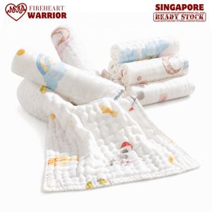 【Fireheart Warrior】 【十月结晶|TEN-M JOURNEY|OCTOBER CRYSTAL】100% Cotton 6-Layer Bubble Gauze Baby Washcloth Towel 3-Piece