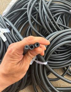 1 mét dây thun ống 8mm lỗ 4mm màu đen siêu đàn hồi