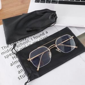 Waterproof Dustproof Glasses Pouch Portable Soft Case for Sunglasses Eyeglasses Earphones Data Cable