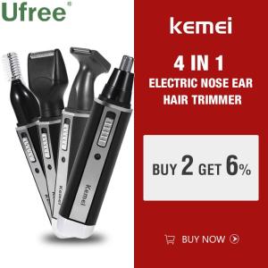 Kemei KM-6630 Rechargeable Nose Ear Shaver 4 In 1 Electric Nose Ear Hair Trimmer Beard Eyebrow Trimmer Electric Hair Cliper