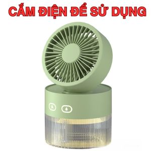 Quạt Tản Nhiệt Nước FAN - 3 Chế Độ Gió Tích Hợp Phun Sương Kèm Đèn Ngủ Tiện Lợi Thư Giãn Tối Ưu