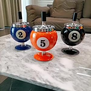 Creative Large Ashtray with Lid Windproof Ash Tray for Bar KTV Pool Hall Living Room