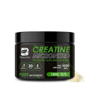 BEWORTHS Creatine Monohydrate Powder 5000mg for Pre Workout Muscle Building Cellular Energy Brain Function