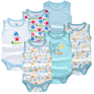 3 pcs/Lot Baby Boy Clothes Baby Rompers Summer Fashion Body Sleeveless Jumpsuit Newborn Onesie Clothing
