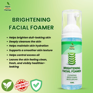 Brightening Facial Foamer by Mark and Marias 60ml | Deep Cleansing Face Wash | Helps Brighten Dull Looking Skin | Hydrating Facial Cleanser | Oil Control Face Foam Smooth Skin Texture Refreshing Daily Skincare Gentle Formula for Men Women Premium Quality