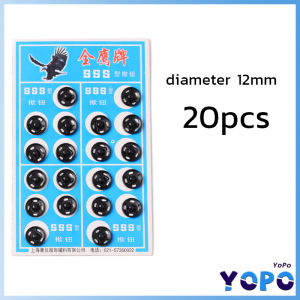 YoPo Metal Snap Fasteners Press Button Black / Silver