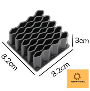 Keepworking White and Black Pen Holder Desk Organizer with Wave Design for Stationery Storage and Office Organization
