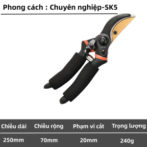 kéo cắt cây cảnh lực Nhật rất sắc bén-Lưỡi Kéo SK5 Siêu Sắc Bền-có khoá an toàn cắt được cành to làm vườn chuyên nghiệp