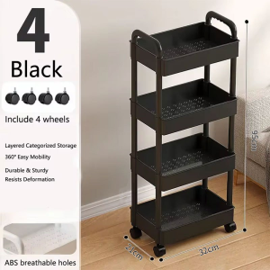 TURTLE Movable shelves/storage rack cart with wheels/Removable Storage Shelves/Kitchen Shelves