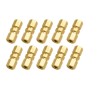 Corrosion Resistant Brass Flareless Brake Tube Adapter Connectors 4.76mm Easy Installation Across Multiple Vehicle Types