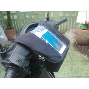 Túi Treo Đầu Ghi Đông Xe Máy Xe Đạp Chiều Dọc Xem Google Map Chứa Đồ Chạy Grab