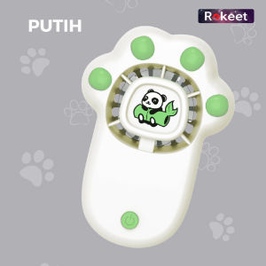 Rokeet Kipas Angin Mini Portable Genggam Gantung Bentuk Telapak Kaki Paws Hewan Lucu FREE LANYARD