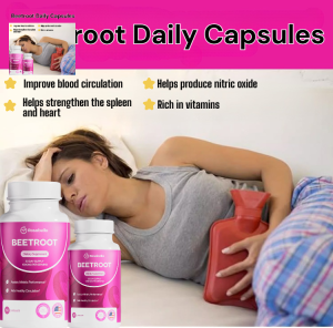 Beetroot capsules are rich in vitamins antioxidants and reduce swelling. They contain nitric oxide strengthen the spleen and benefit the heart.