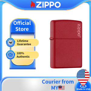 [Ship From KL] Zippo Classic Red Matte With Zippo Logo Pocket Lighter | Zippo 233ZL