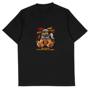 MMOPTOP   Mens  Nasa   Astronaut  Printed Graphic    Design  Made  With  100% Cotton  Casual TShirt