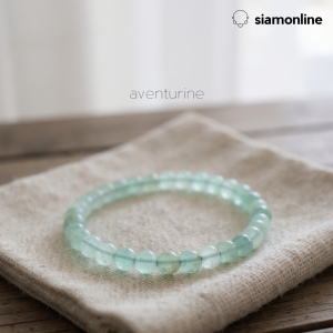 Aventurine หินอเวนจูรีน ขนาด 4 มม. สร้อยข้อมือหินแท้ by siamonlineshop