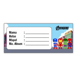 Label Book JUAL PER 20 PCS Sticker Nama Buku Jadwal Pelajaran Sekolah Anak