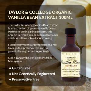 Taylor & Colledge | Organic Vanilla Bean Extract Vanilla Bean Paste | Ekstrak Vanila Pes Vanila Perisa Vanila