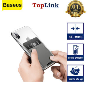 Ví Đựng Thẻ Gắn Lưng Điện Thoại - Case Đựng Thẻ Siêu Mỏng Gắn Lưng Điện Thoại Silicon 3M Baseus - TopLink