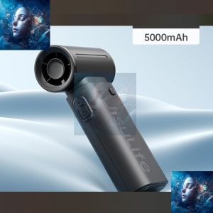 Mini Fan 9 5000 mAh 5 Speeds Strong Wind Cooling Handheld Fan USB Handheld Portable Jet Fan