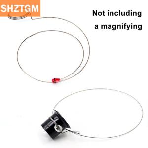 [COD] SHZTGM ที่ใส่แว่นสายกลมสีเงินสายคาดหัวอุปกรณ์ซ่อมนาฬิกา