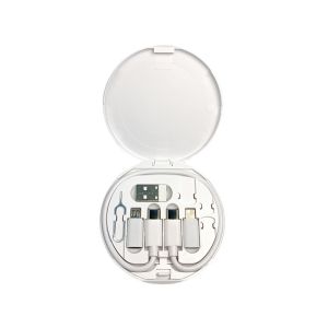 Multifunctional Data Cable Fast Charge Line Adapter Set USB interface conversion Data Cable Storage Kit Box with Mobile Phone Holder