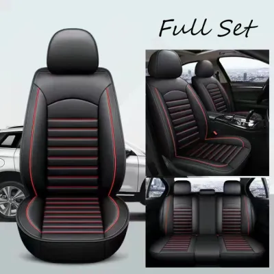 AUTOP Leather Car Seat Cover Seat Cushion Kancil Kusyen Kereta Fits Axia Saga Ativa Bezza Viva Wira Waja Kancil Kenari Kembara Kelisa Persona Car Accessories